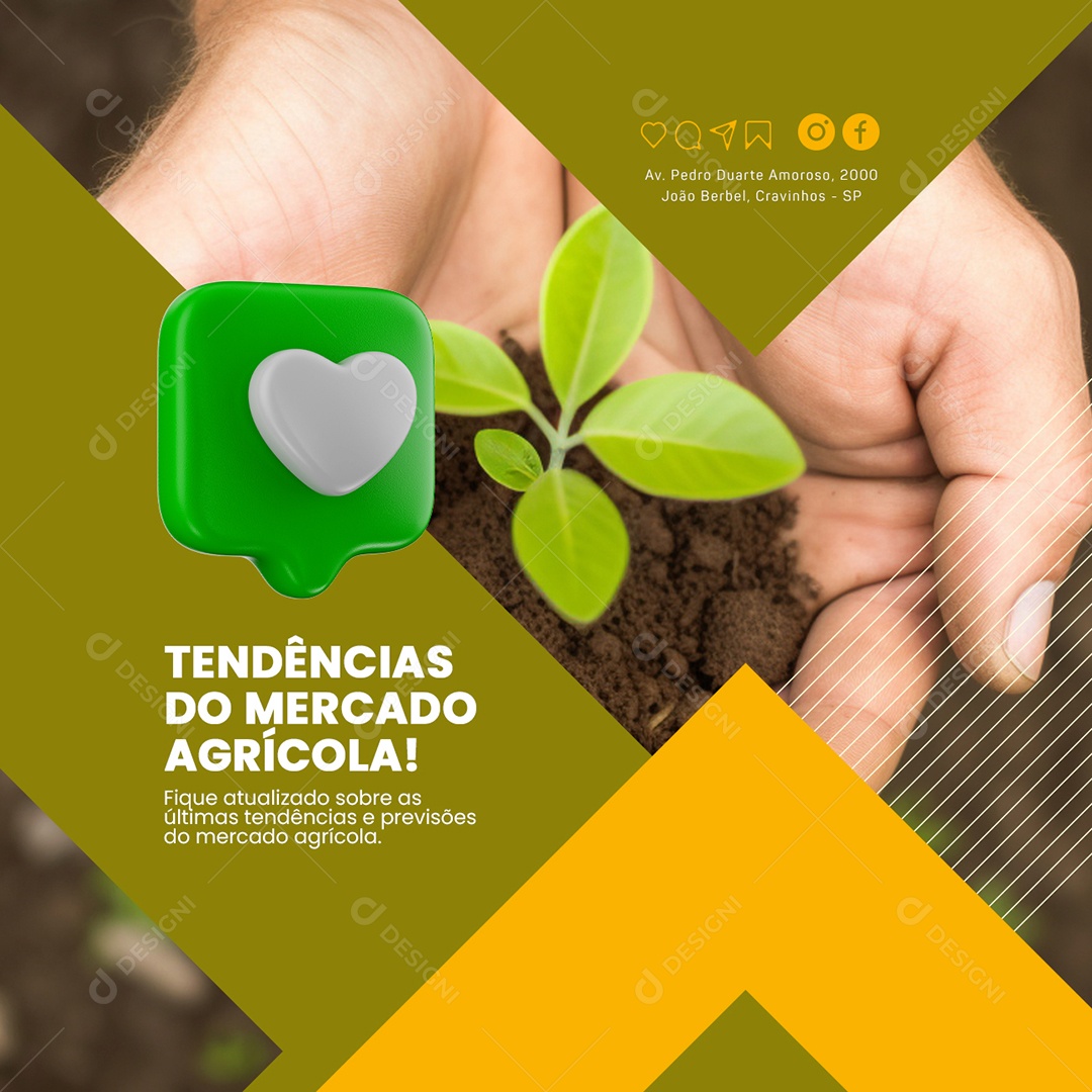 Agro Tendências do Mercado Agrícolas Social Media PSD Editável