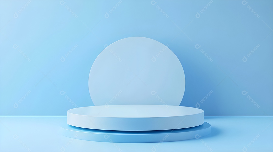 Pódio mesa redonda base azul claro mesa quadrada simples