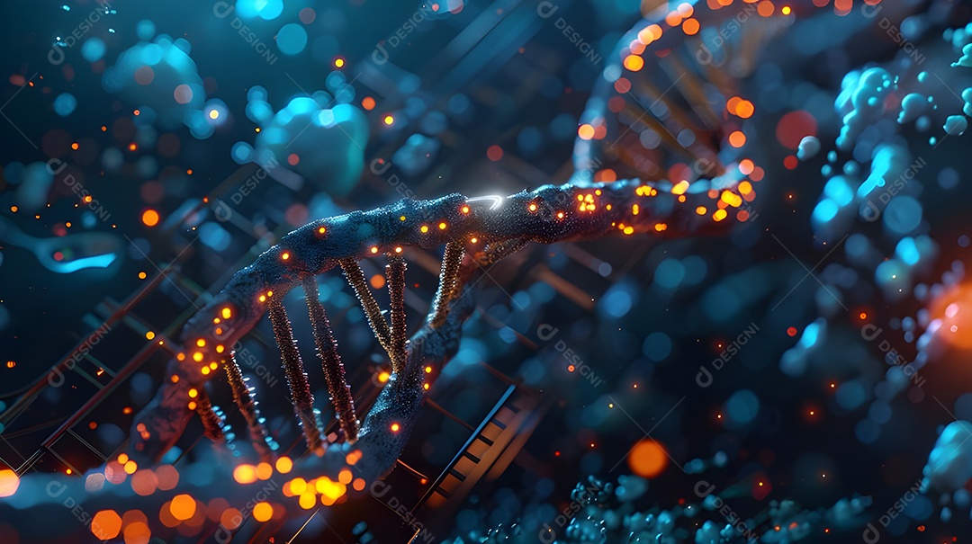 Moléculas de dna néon