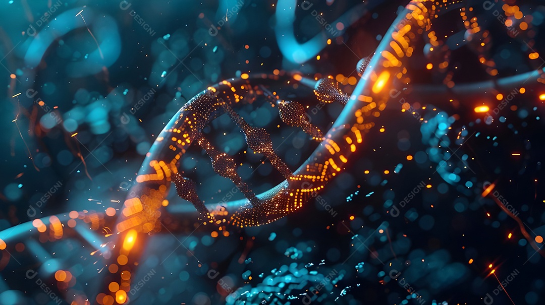 Moléculas de dna néon