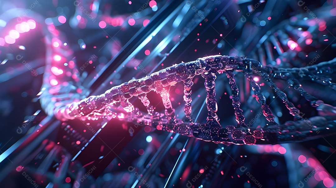 Fundo abstrato de dna futurista