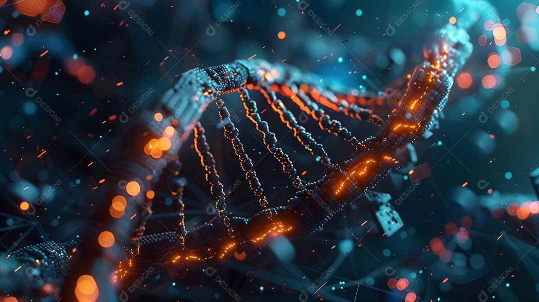 Fundo abstrato de dna futurista