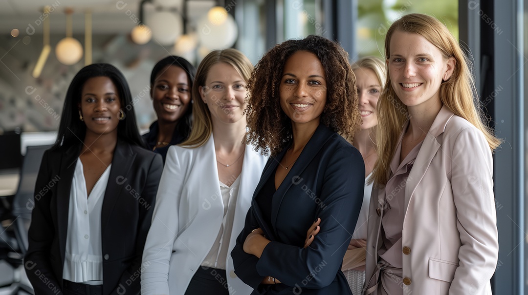 Grupo dinâmico de mulheres profissionais de RH em um escritório