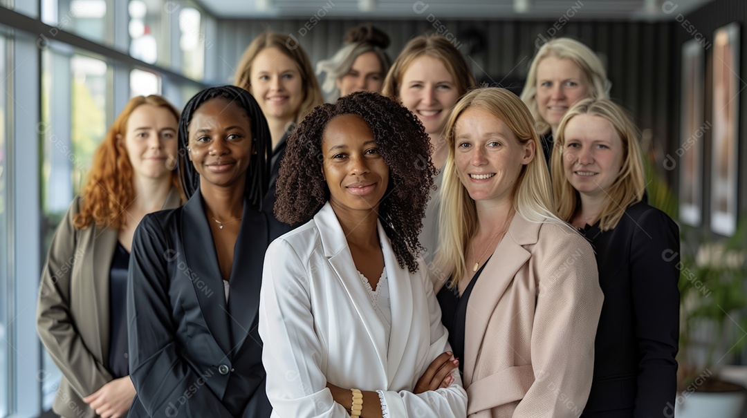 Grupo dinâmico de mulheres profissionais de RH em um escritório