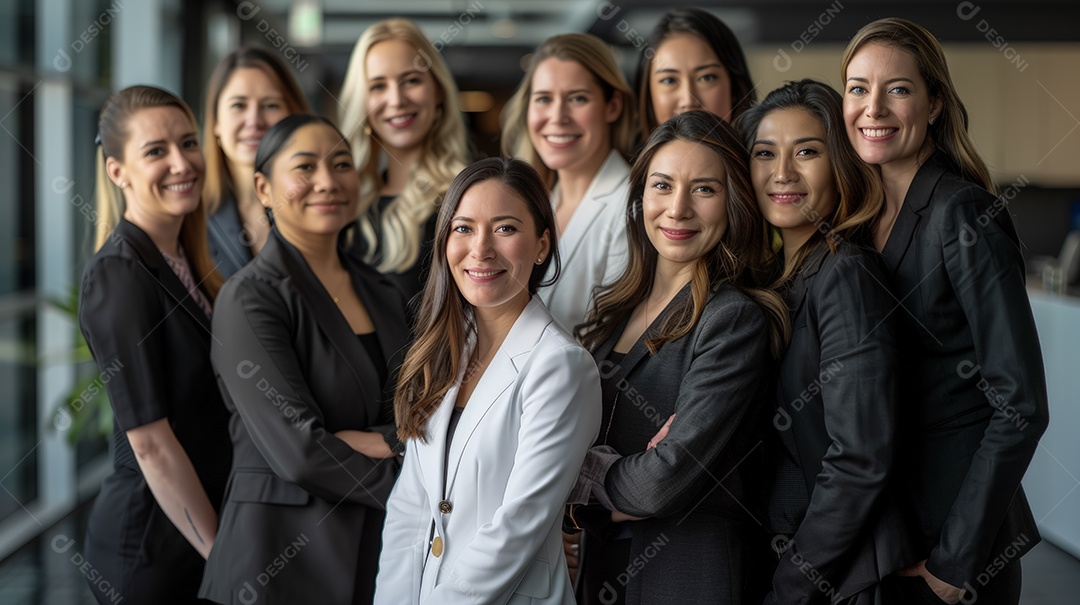 Grupo dinâmico de mulheres profissionais de RH em um escritório