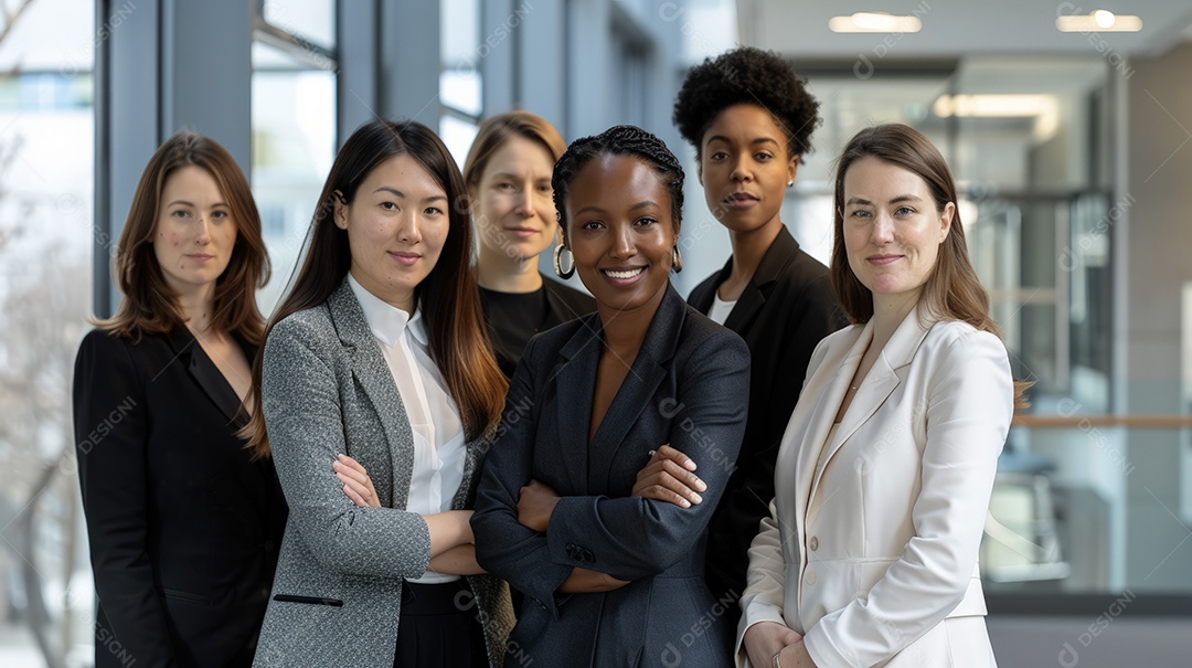 Grupo dinâmico de mulheres profissionais de RH em um escritório