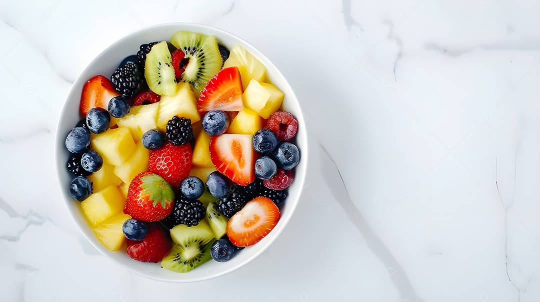 Tigelas de frutas frescas