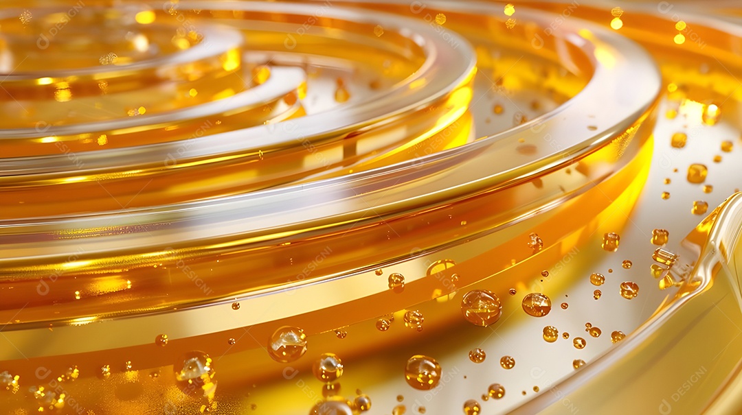 Pódio estruturado com luzes amarela