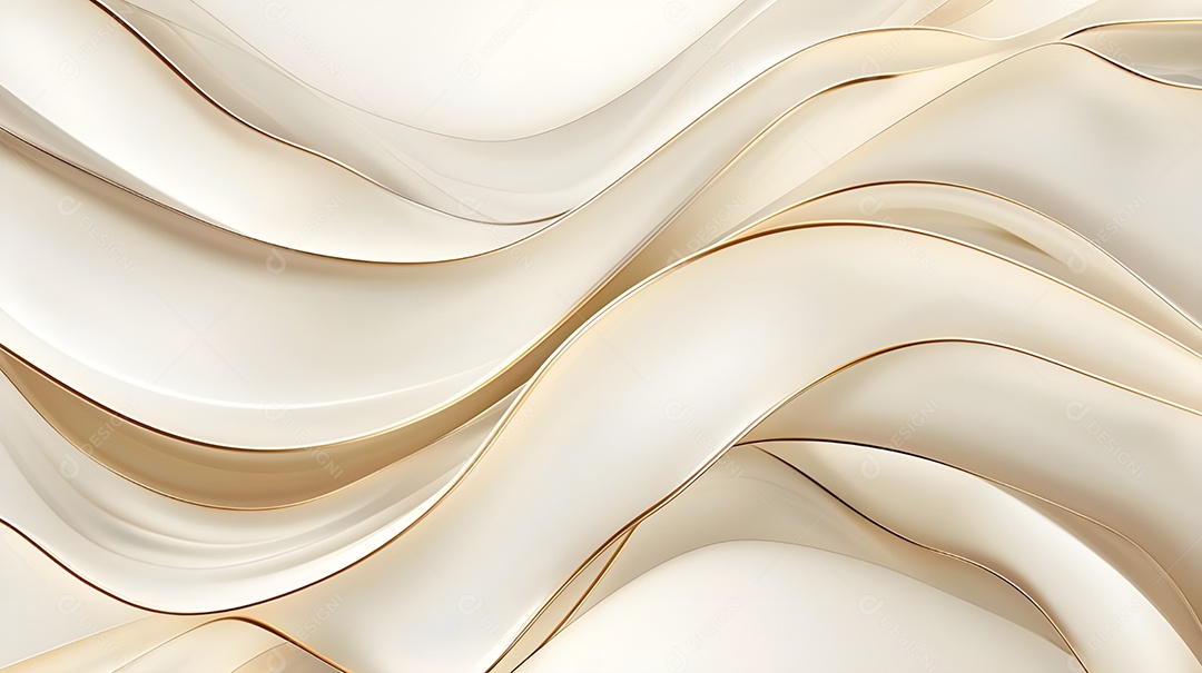 Textura de linhas em ondas brancas e douradas