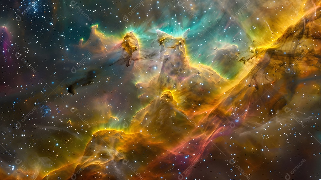 Céu lindo e estrelas aurora boreal