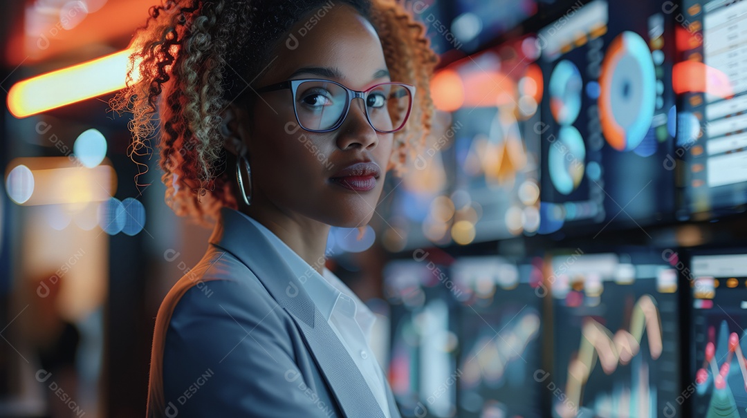 Networking de consultores de recrutamento rodeados por telas e modernos