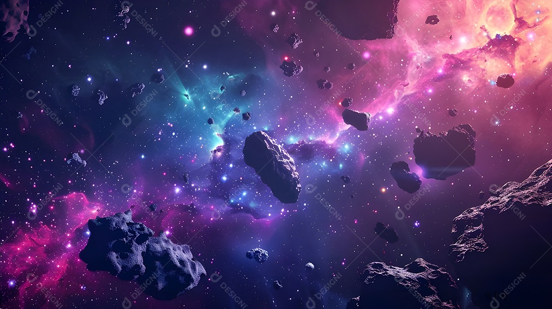 Via lactea com aurora boreal e cometas