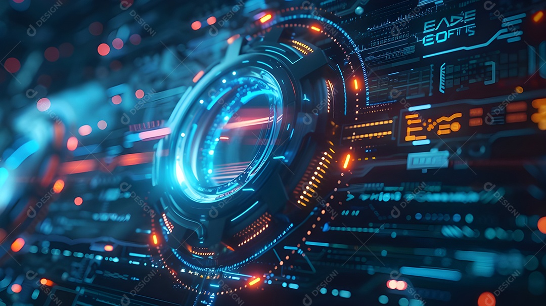 Fundo tecnologico de um circuito digital