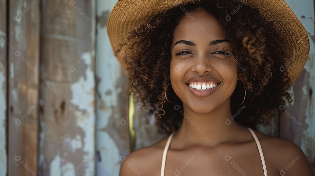 Linda morena sorrindo