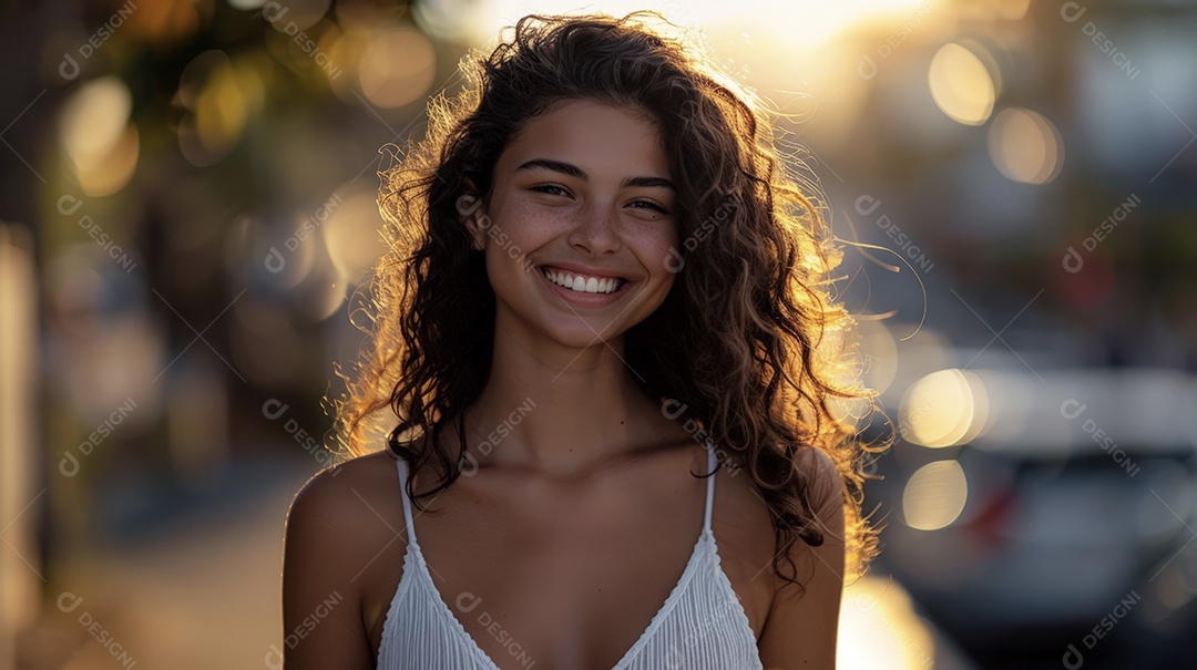 Uma linda jovem morena