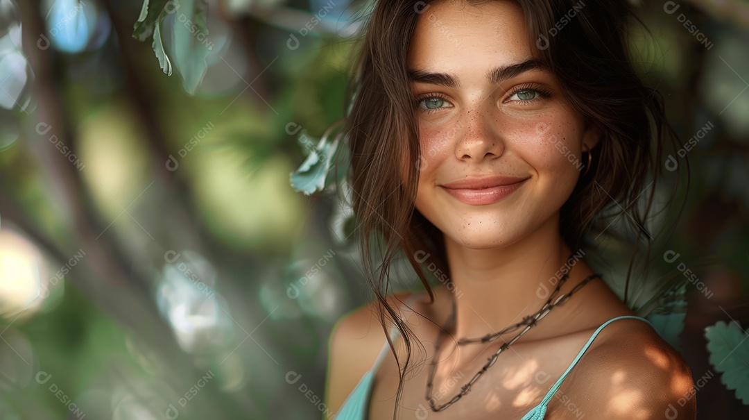 Linda garota de olhos claros