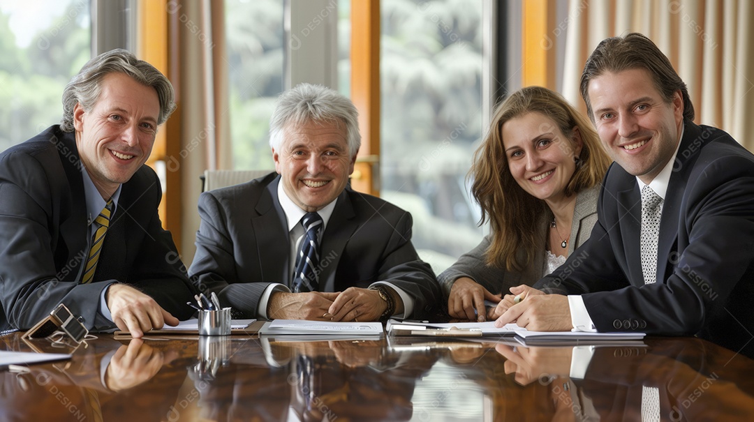 Equipe de empresários em uma reunião