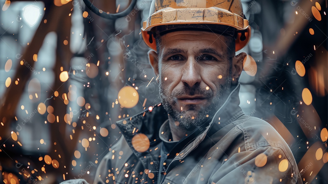 Homem trabalhador em fabrica