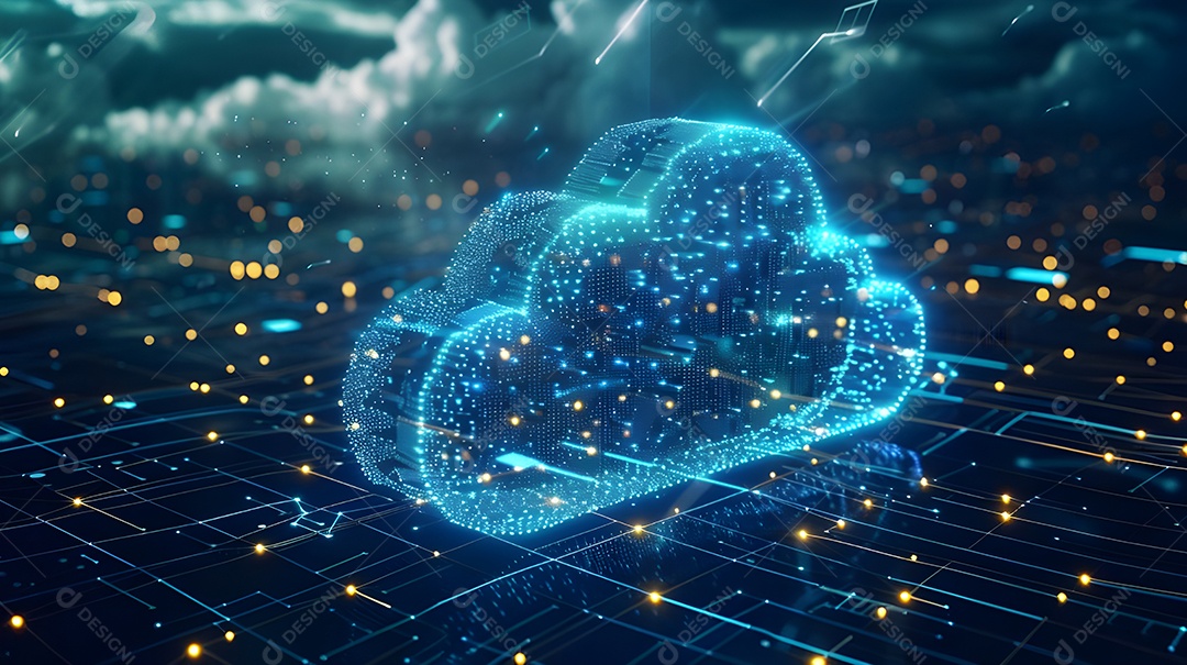 Nuvem de tecnologia avançada