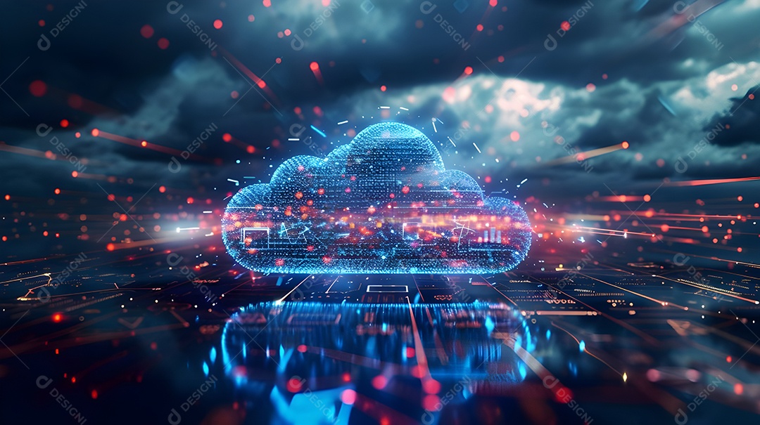 Nuvem de armazenar dados tecnologicos