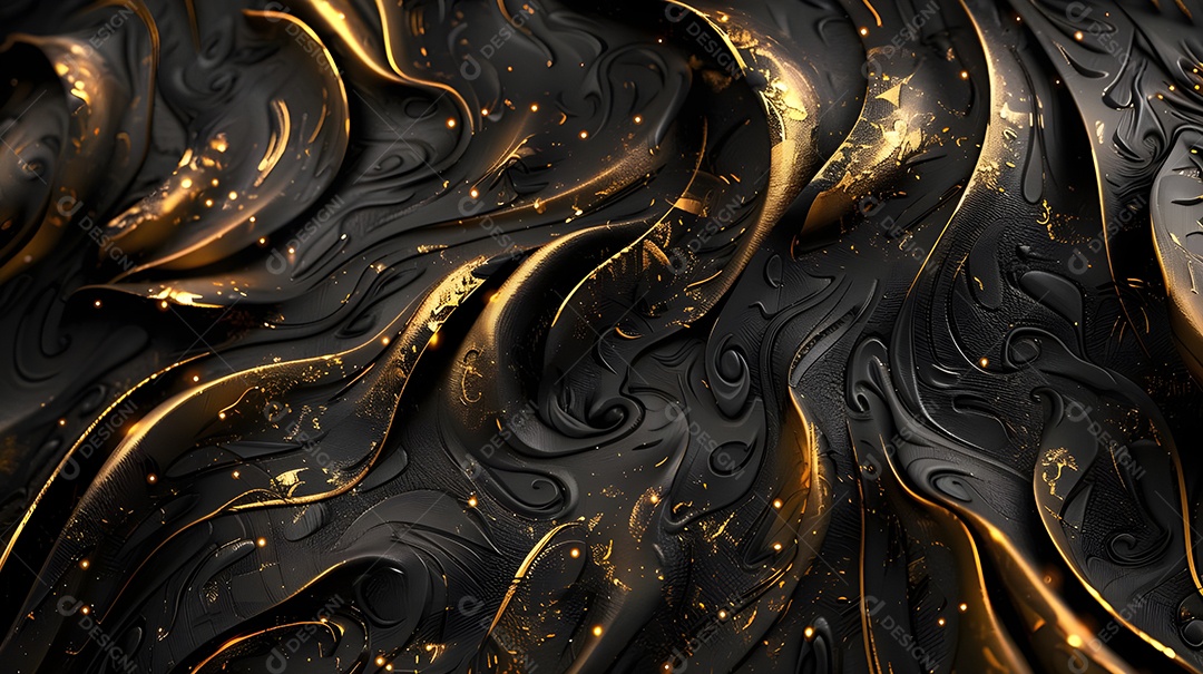 Detalhes preto e dourado