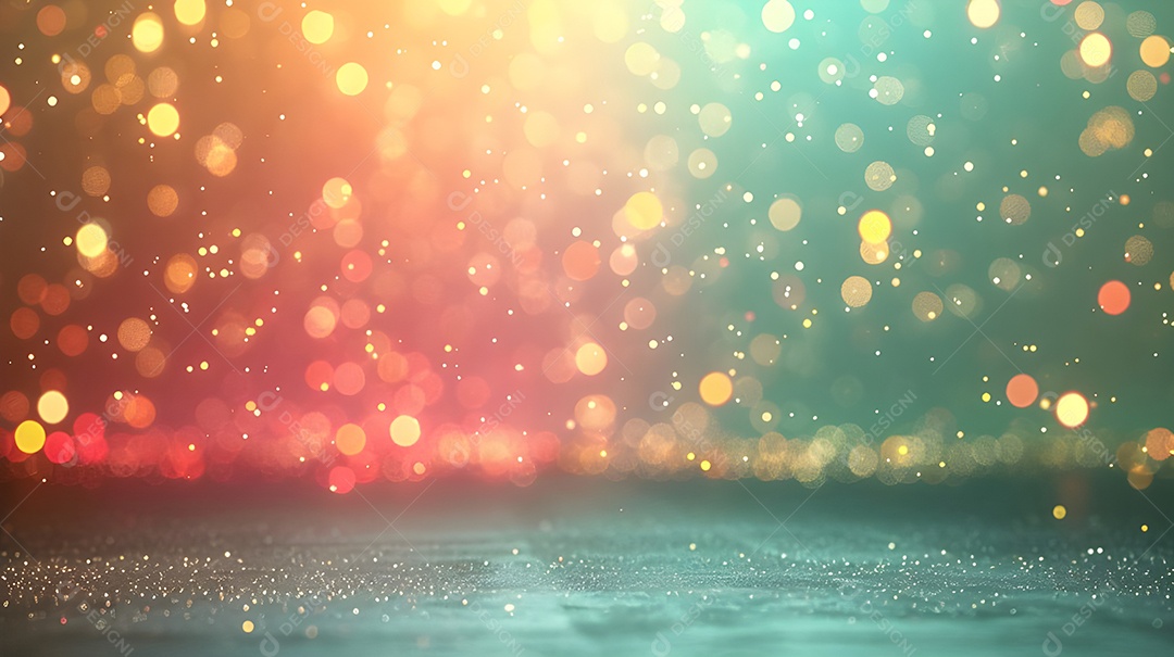 Luzes em pontos coloridos