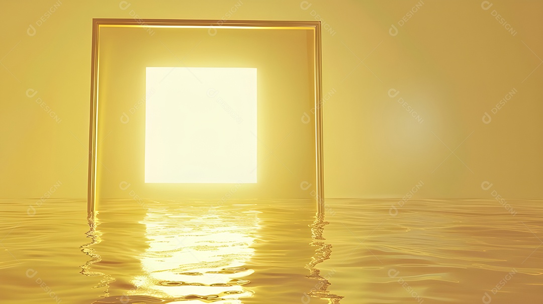 Um porta grande sobre águas de rio