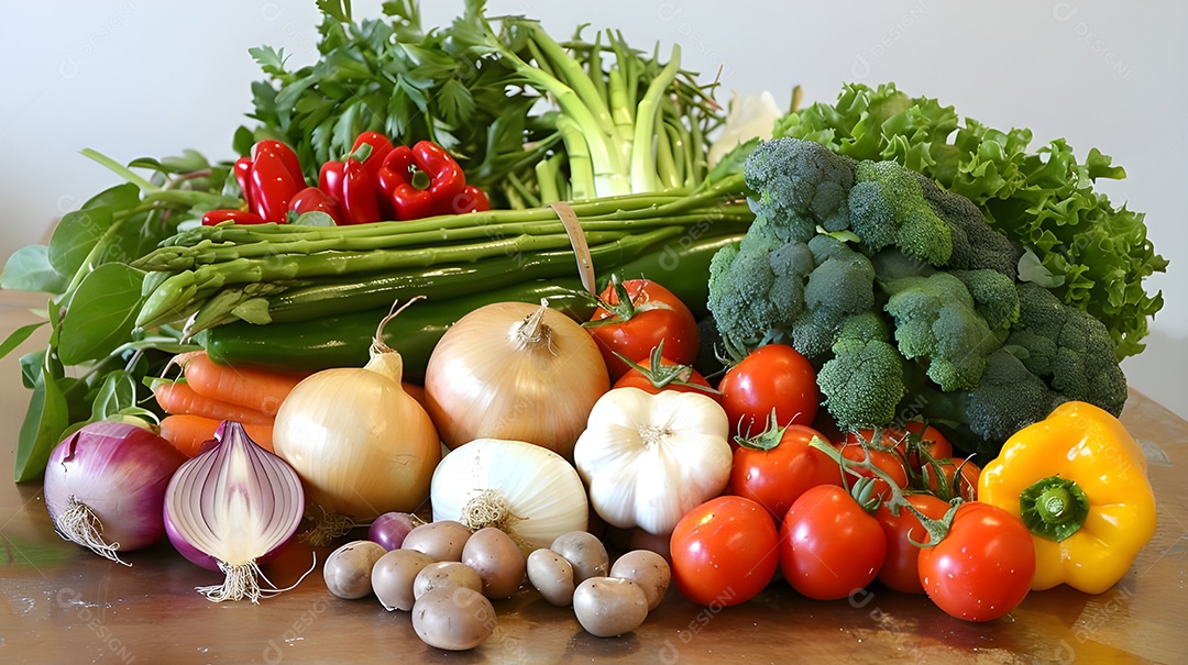 Mesa farta com legumes vegetais deliciosos