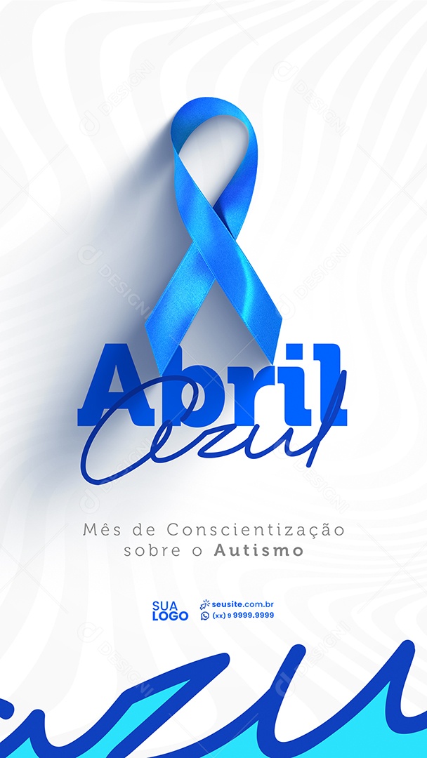 Story Abril Azul Mês de Conscientização Sobre o Autismo Social Media PSD Editável