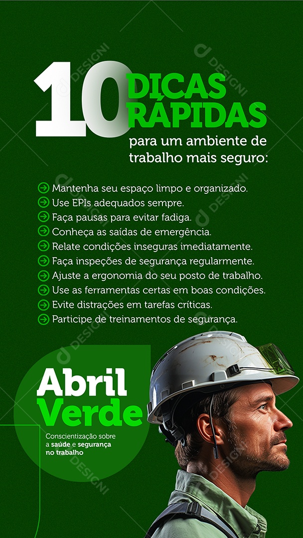 Story Abril Verde Dicas Rápidas Social Media PSD Editável
