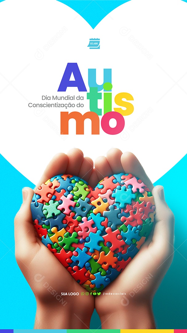 Story Dia Mundial da Conscientização do Autismo 02 de Abril Social Media PSD Editável