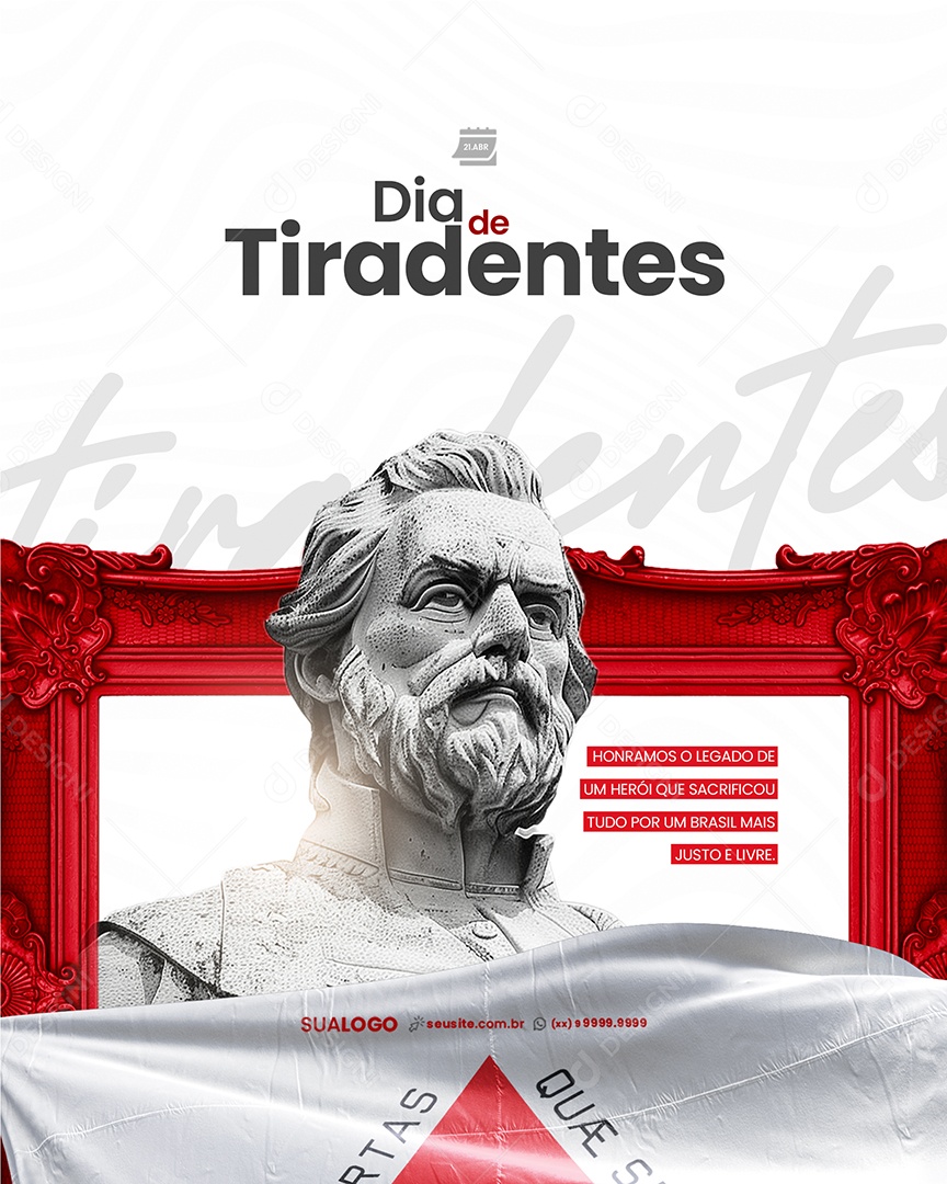 Social Media Dia de Tiradentes Honramos o Legado de Um Herói Social Media PSD Editável