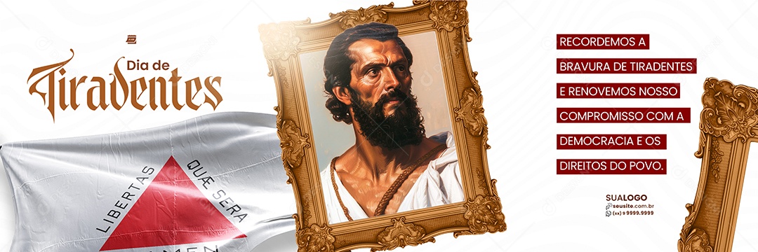 Carrossel Dia de Tiradentes Compromisso Com a Democracia Social Media PSD Editável