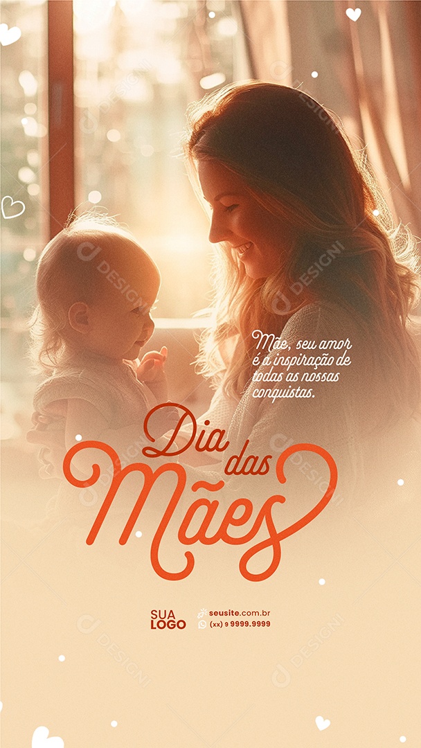 Story Dia das Mães Inspiração de Todas as Nossas Conquistas Social Media PSD Editável