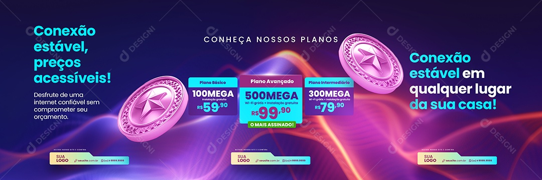 Internet Provider Carousel Discover Our Editable Social Media PSD Plans