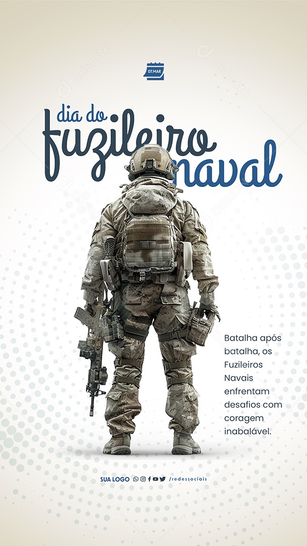 Story Dia do Fuzileiro Naval Batalha Após Batalha Social Media Social Media PSD Editável
