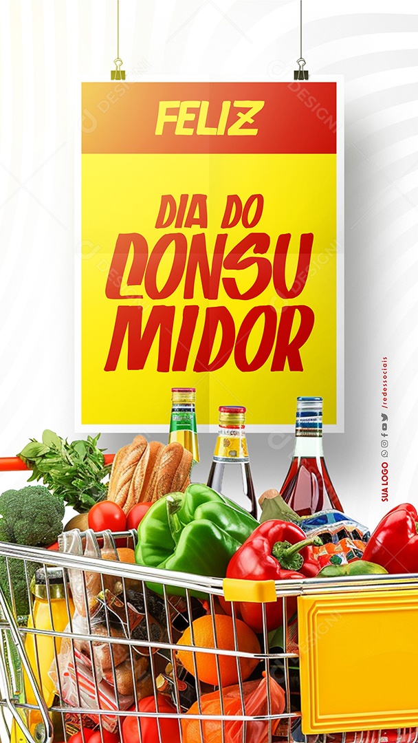 Story Dia do Consumidor A Economizar Está em Cartaz Social Media PSD Editável