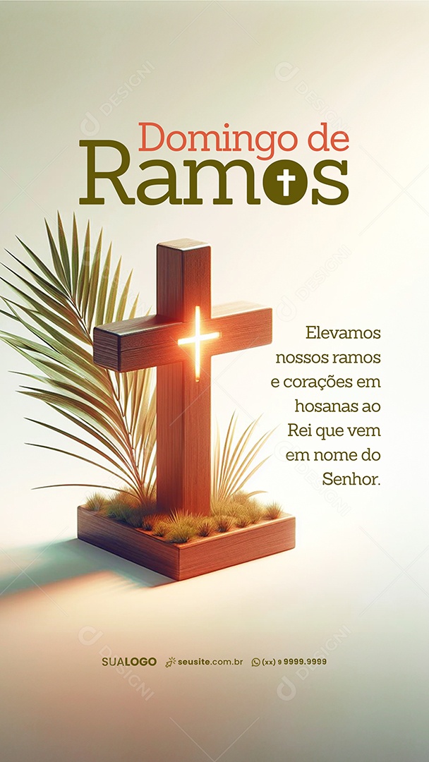 Palm Sunday Story The King Who Comes in the Name of the Lord Editable Social Media PSD