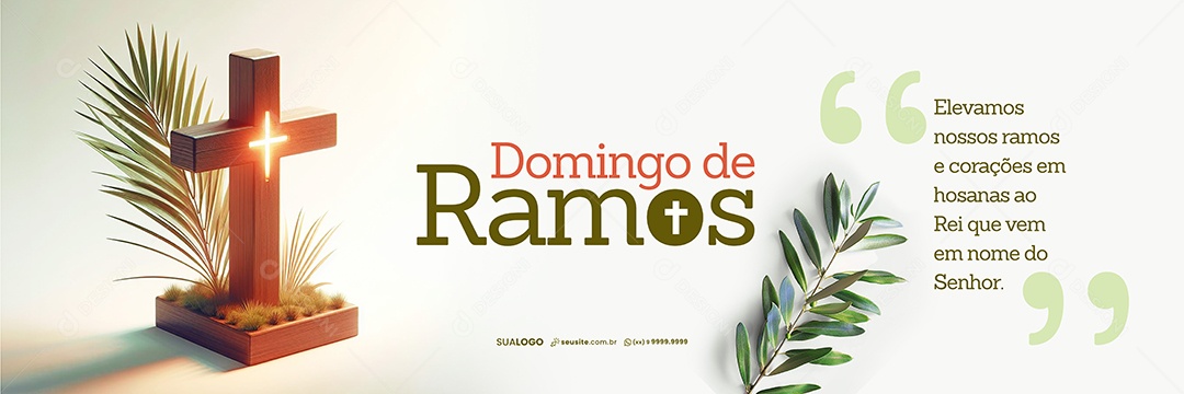 Carrossel Domingo de Ramos O Rei Que Vem em Nome do Senhor Social Media PSD Editável
