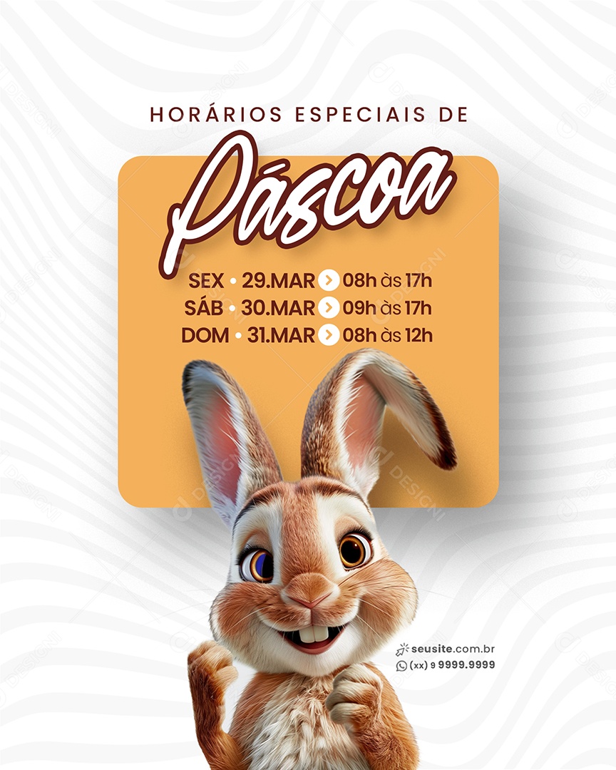 Easter Special Schedules Social Media PSD Editable
