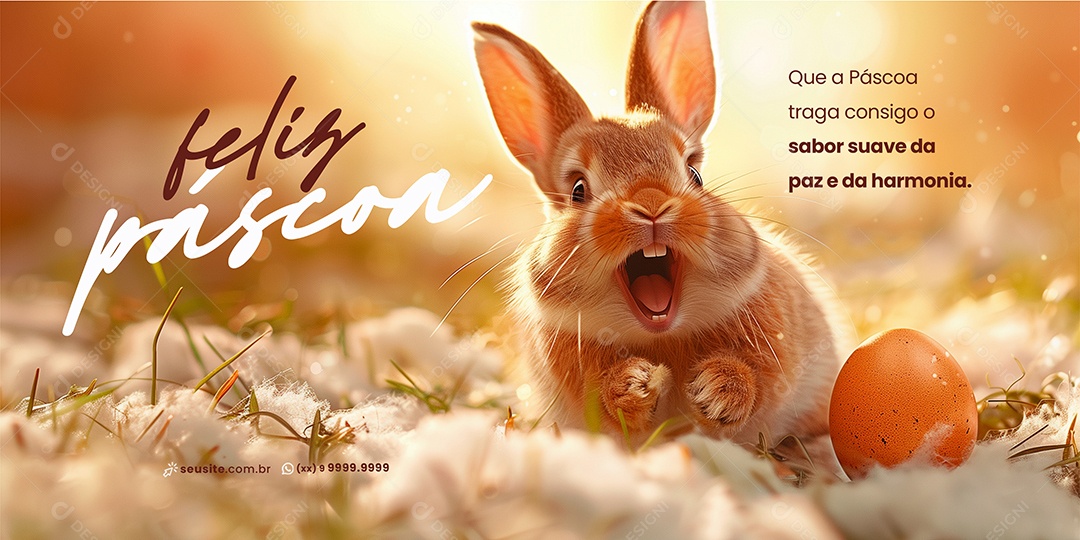 Carrossel Páscoa Sabor Suave da Paz Social Media PSD Editável