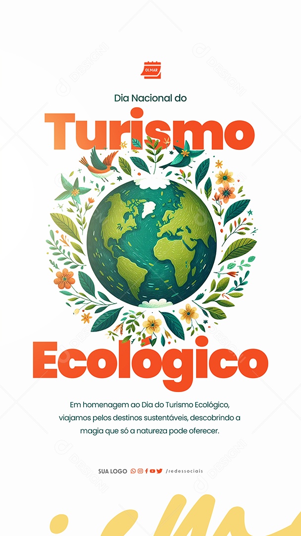 Story Dia Nacional do Turismo Ecológico Descobrindo a Magia da Natureza Social Media PSD Editável