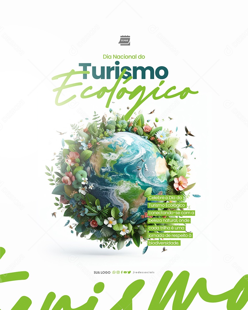 Dia Nacional do Turismo Ecológico Respeito a Biodiversidade Social Media PSD Editável