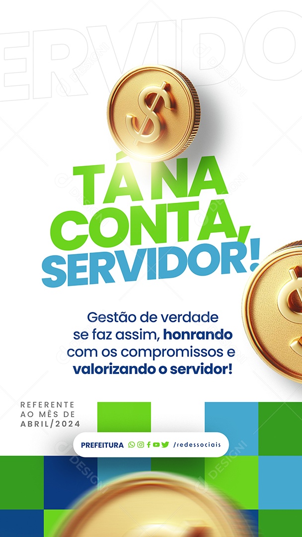 Story Prefeitura Tá na Conta Gestão de Verdade Social Media PSD Editável