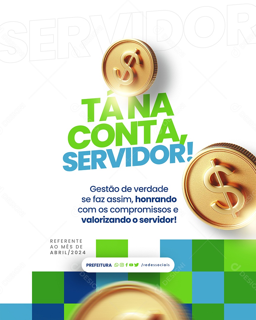 Prefeitura Tá na Conta Gestão de Verdade Social Media PSD Editável