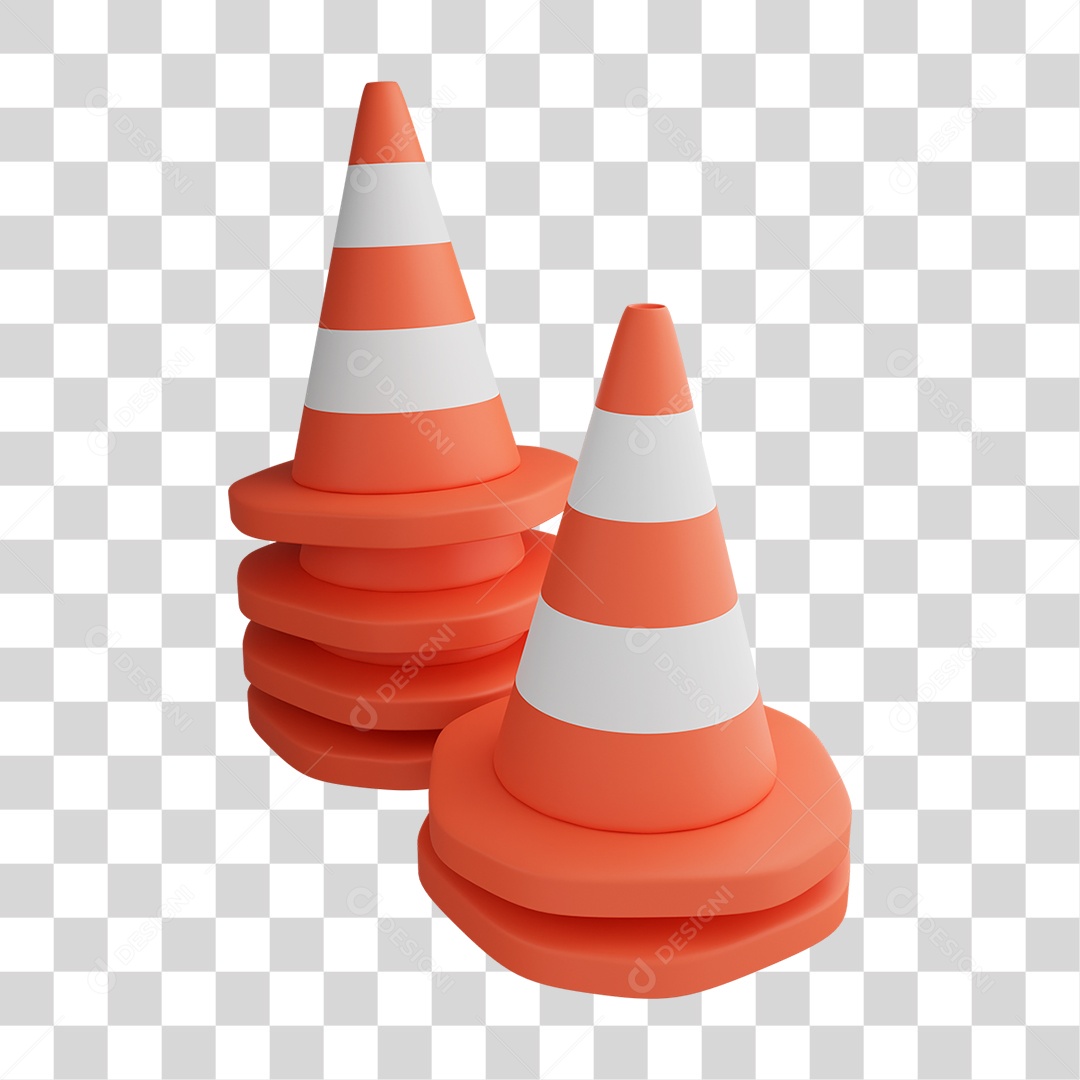 Cone de Trânsito PNG Transparente