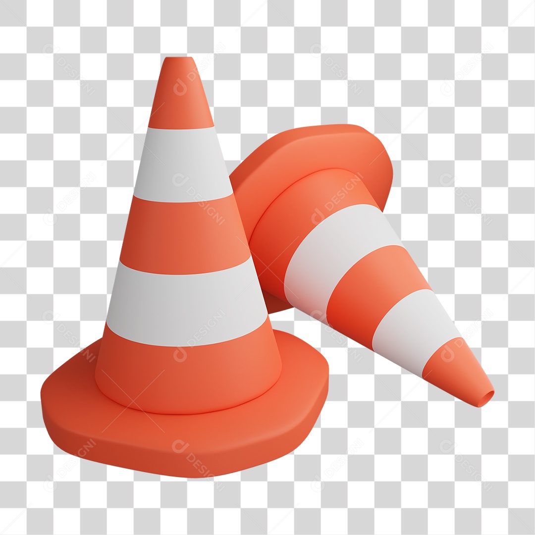 Cone de Trânsito PNG Transparente
