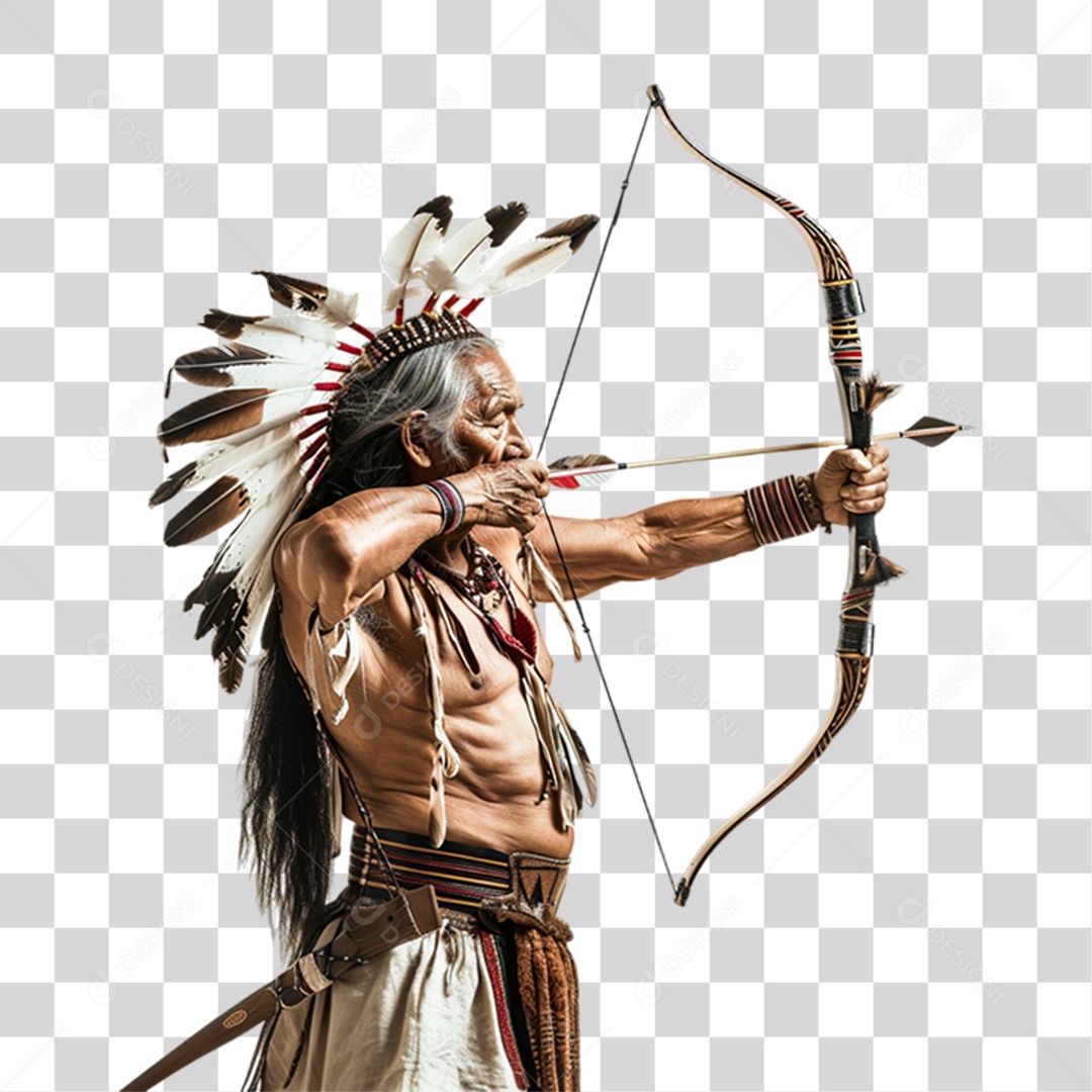 Índio com Arco e Flecha PNG Transparente