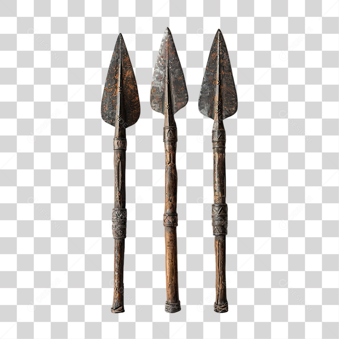 Lanças Indígenas Antigas PNG Transparente