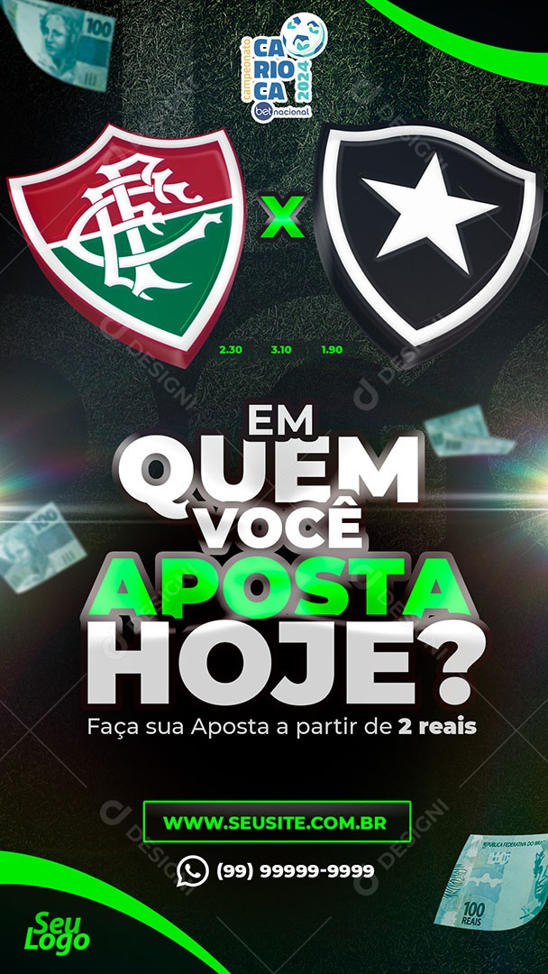 Story Carioca em quem Você Aposta Hoje Social Media PSD Editável